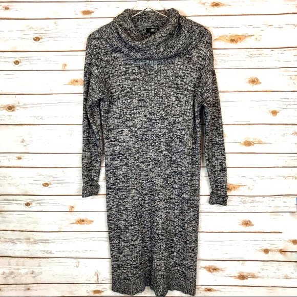 a.n.a Ribbed Cowl Neck Mid length Sweater Dress - Picture 5 of 9